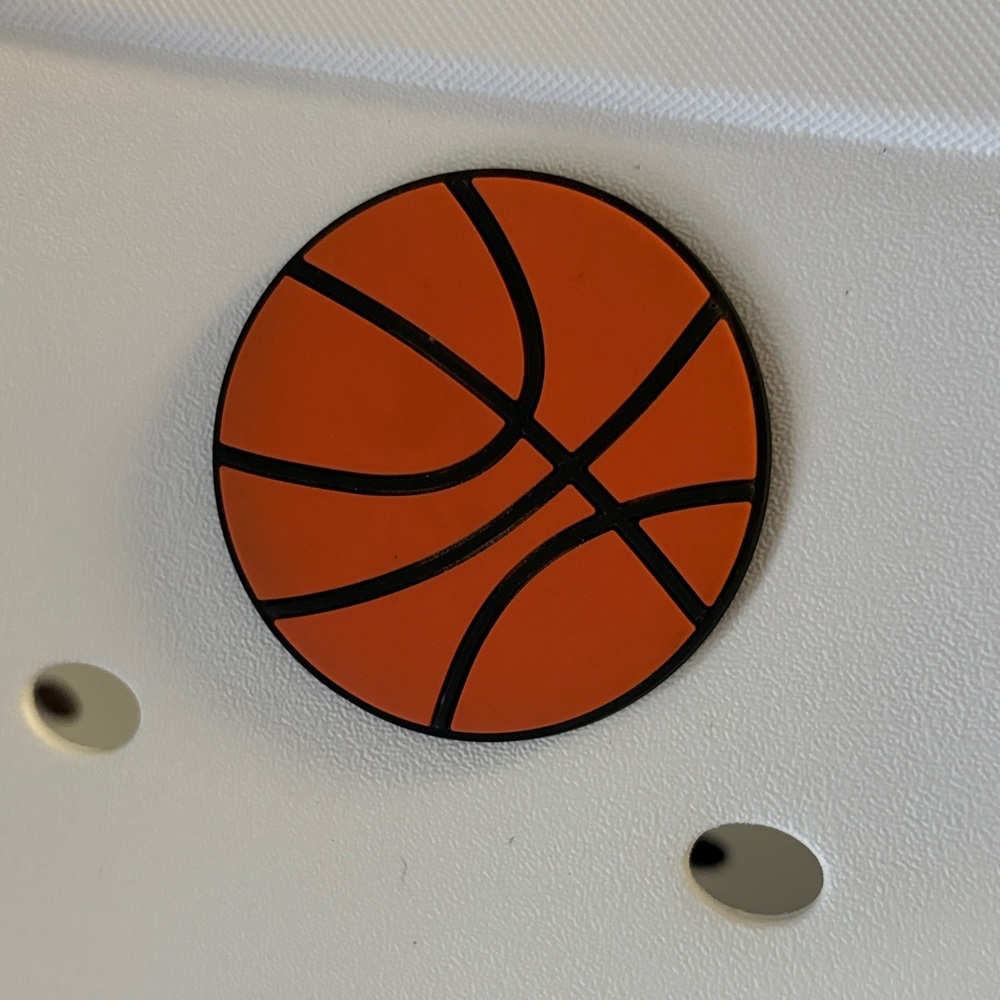Large Orange Basketball bogg bag charm